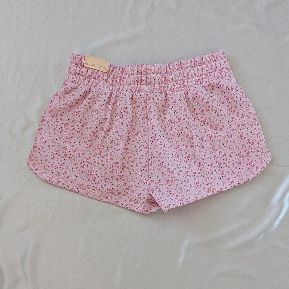 New Blogilates Women's Marshmallow Dolphin Shorts Pink Floral Print Medium 6-8 - Picture 2 of 3